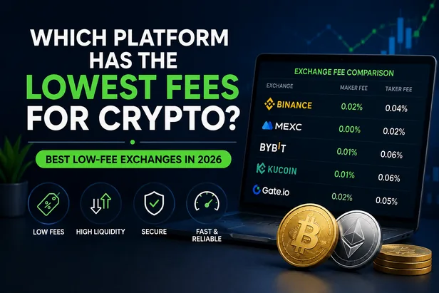 Which platform has the lowest fees for crypto comparison