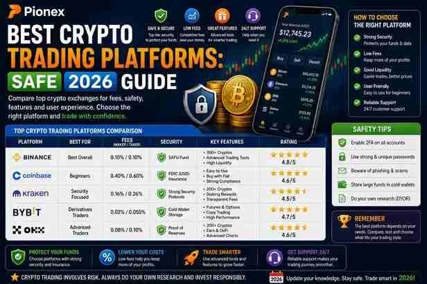 Best crypto trading platforms in 2026 compared by fees, features, security, and trading tools