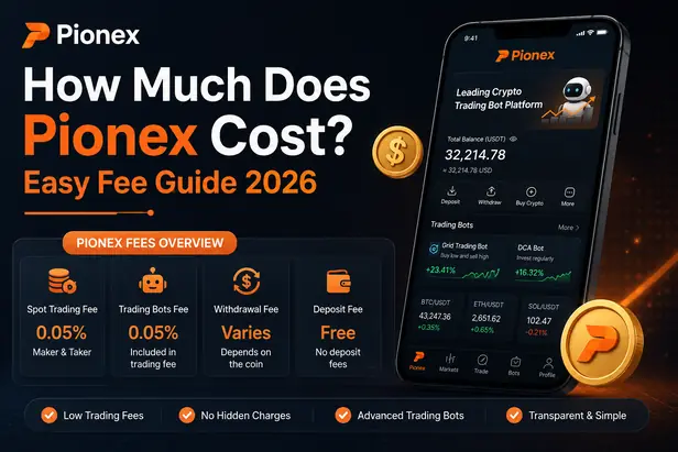 How much does Pionex cost, showing Pionex trading and bot fee information